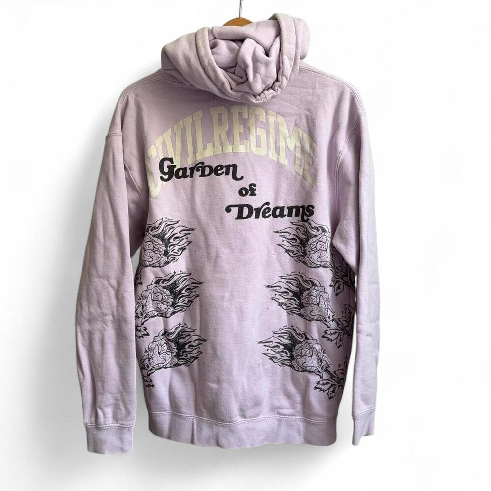 Civil Regime Garden of Dreams Pastel Gym Workout Mens M Body Building Hoodie